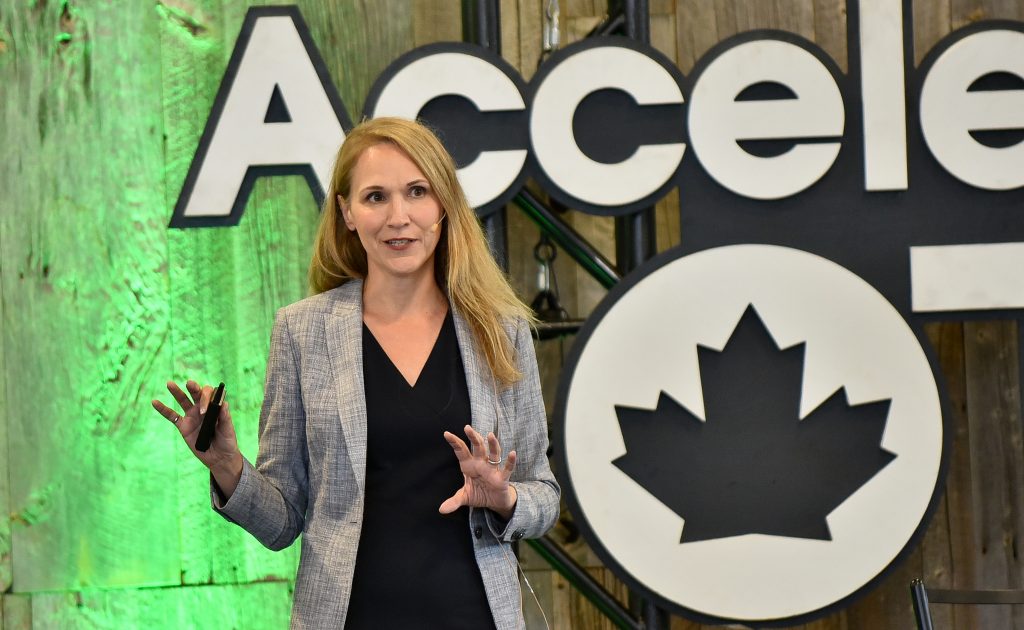 April Dunford presenting at AccelerateOTT