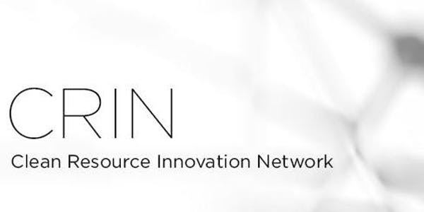 Black writing on a grey back ground that reads CRIN Clean Resource Innovation Network