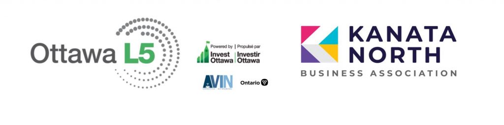 Logos: Ottawa L5, powered by Invest Ottawa and AVIN, and Kanata North, business association.