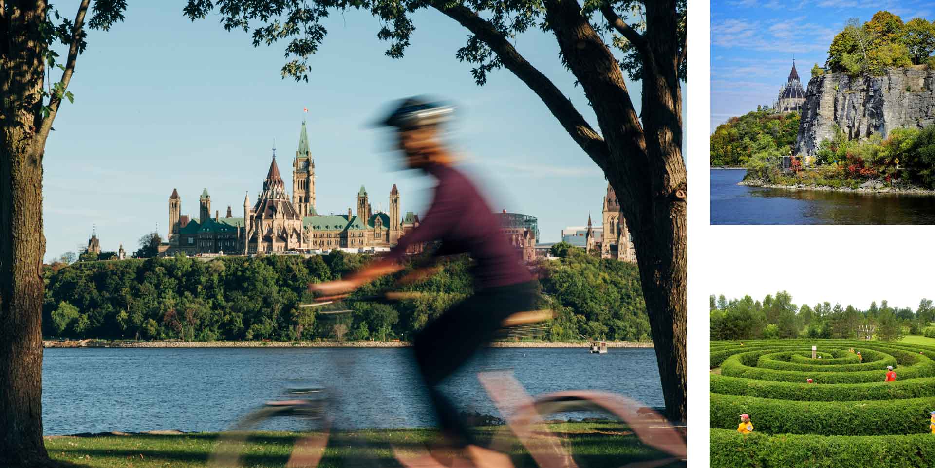 Collage d’images du centre-ville d’Ottawa au printemps et en été
