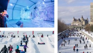 Collage of activities at Ottawa Winterlude